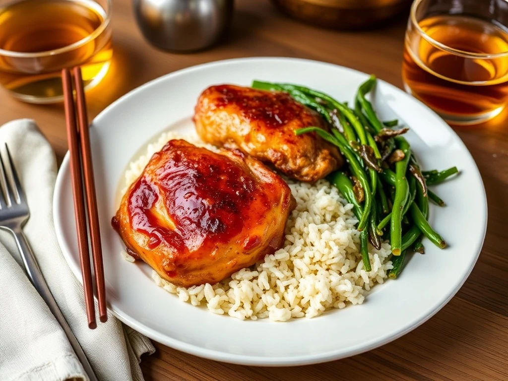 Juicy Oven Baked Asian Style Chicken Thighs Rice DishSip