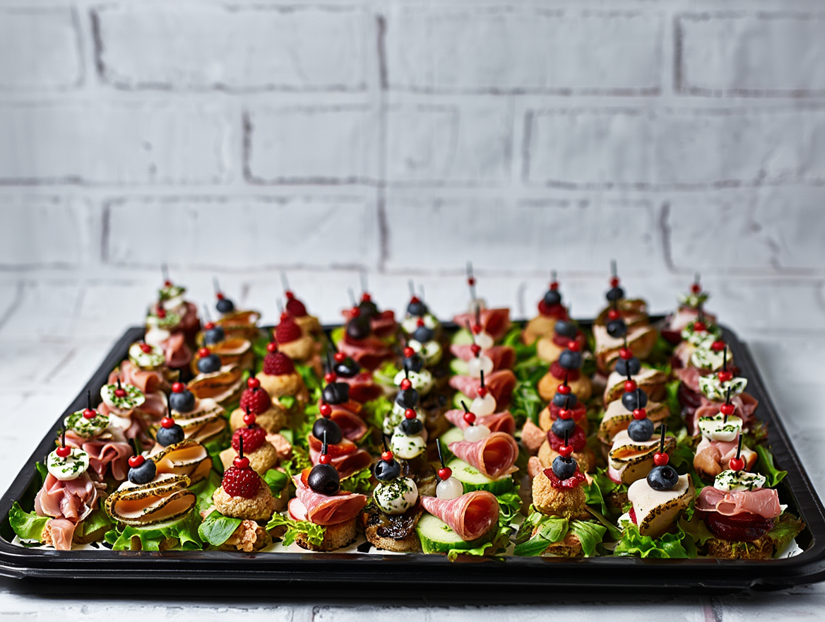 Elegant Holiday Canapés: Colorful Festive Bites