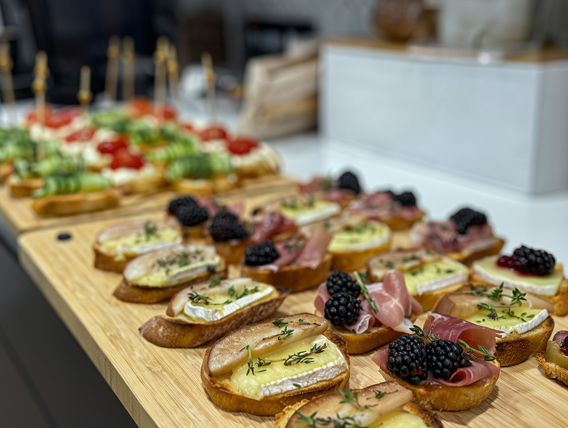 Elegant Winter Bruschetta Platter – 12 Servings in 30 Minutes