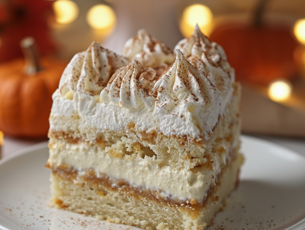 Creamy Vanilla Eggnog Cake – Festive Winter Dessert Recipe