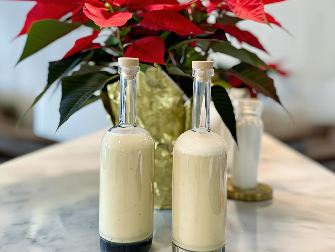 Creamy Eggnog Bottles – Festive Drink